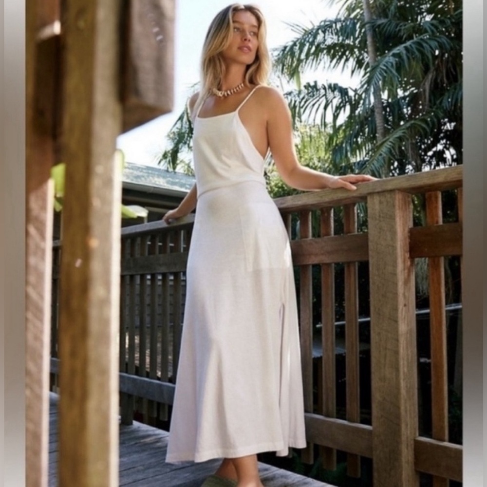 Free People Beach Essential Square Neck Maxi Dress in White Size Large N… - Picture 6 of 10